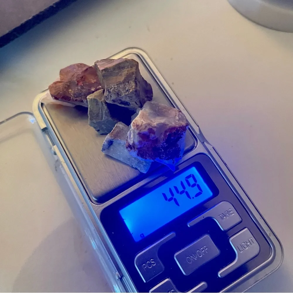 New Petrified Wood Agate Olive Opal Free Form Specimen Chunk 5 Piece 44.9g